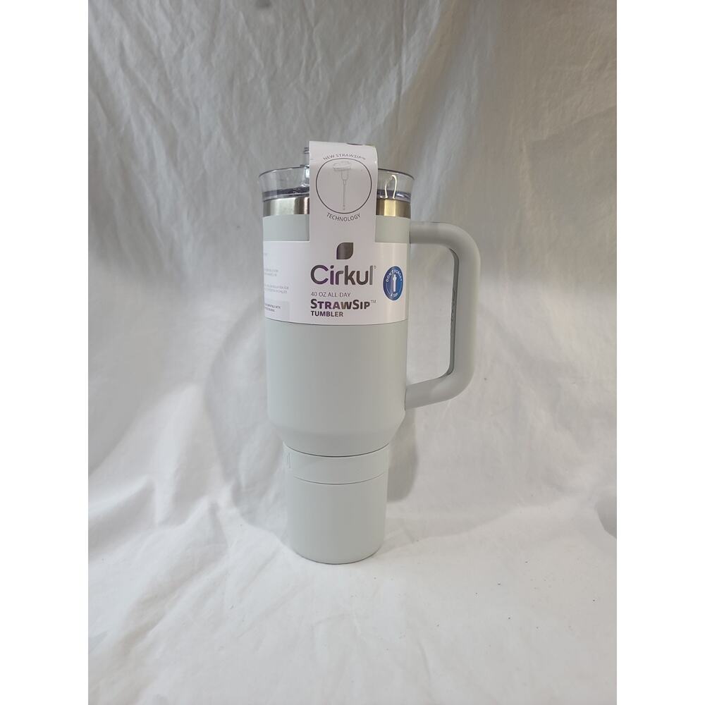 Cirkul 40oz Fog StrawSip Stainless Steel Tumbler w/ Handle NEW